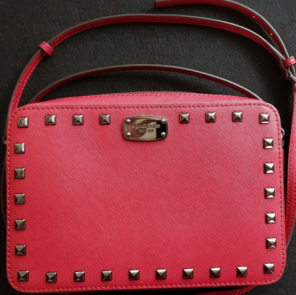 Michael Kors Saffiano Stud Crossbody